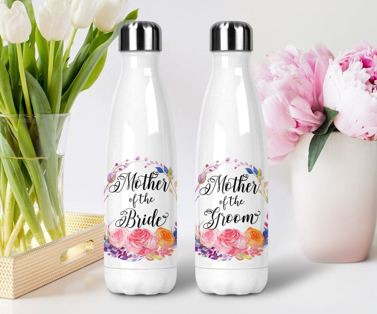 Mother Of The Bride And Groom Gifts Floral Water Bottle With Lid