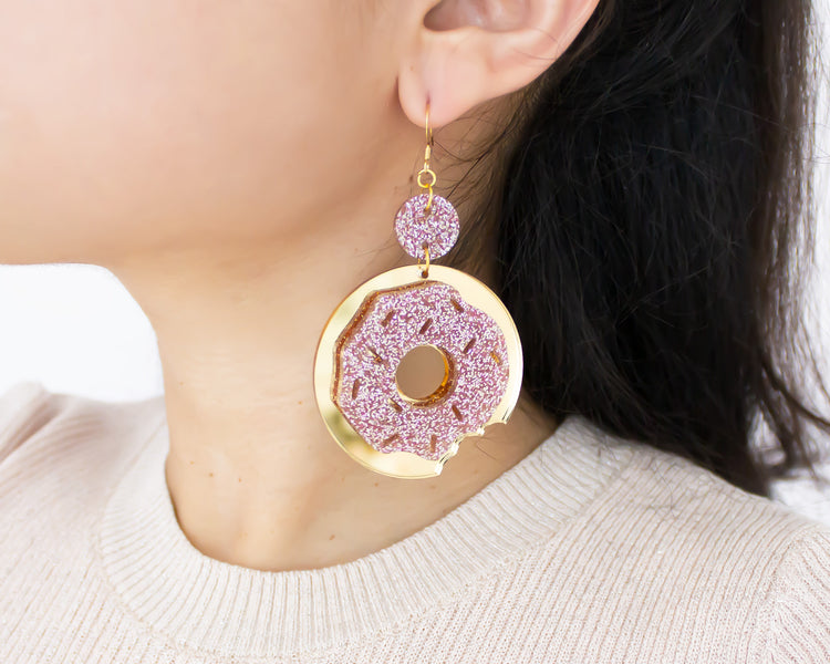 Donut Mismatched Acrylic Earrings