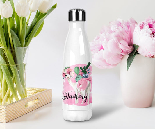 Llama Gifts Personalized Stainless Steel Water Bottle With Lid
