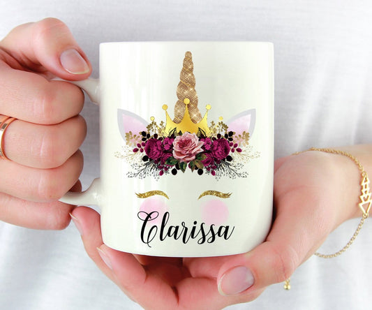 Personalized Unicorn Eyelashes Cofee Mug