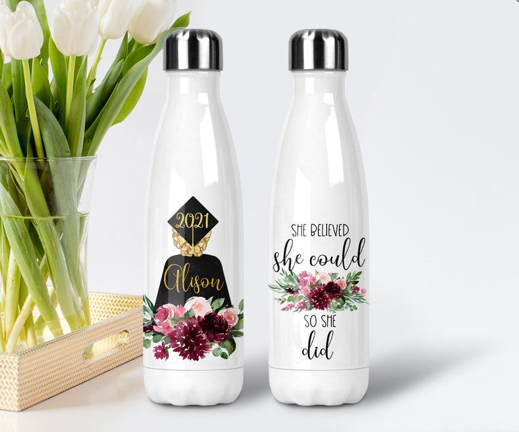 Personalized Graduation Gift Stainless Steel Water Bottle