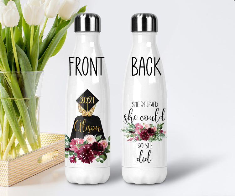 Personalized Graduation Gift Stainless Steel Water Bottle