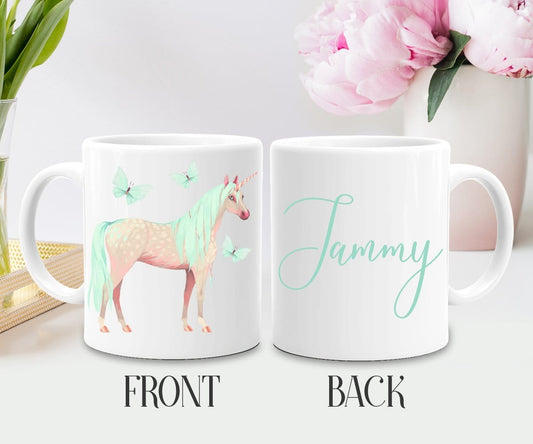 Unicorn & Butterflies Personalized Mug