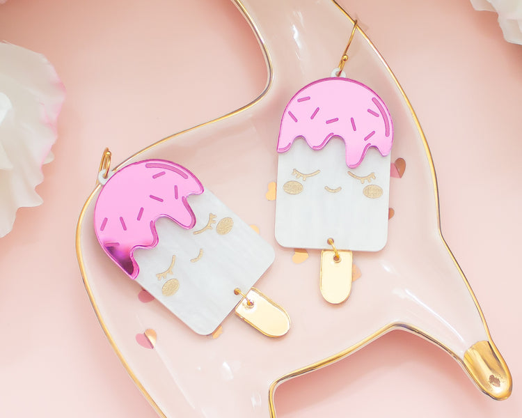 Ice Cream Acrylic Earrings