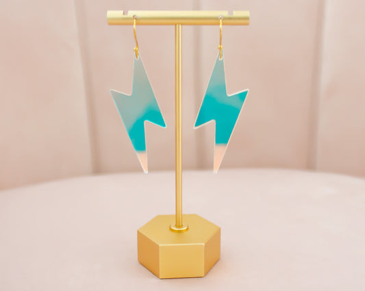 Lightning Bolt Holographic Acrylic Earrings