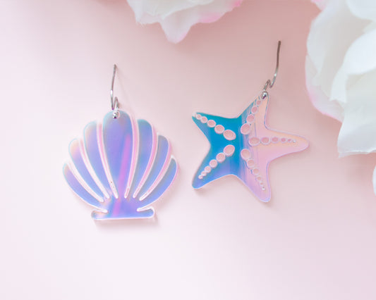 Sea Shell & Starfish Mismatched Earrings
