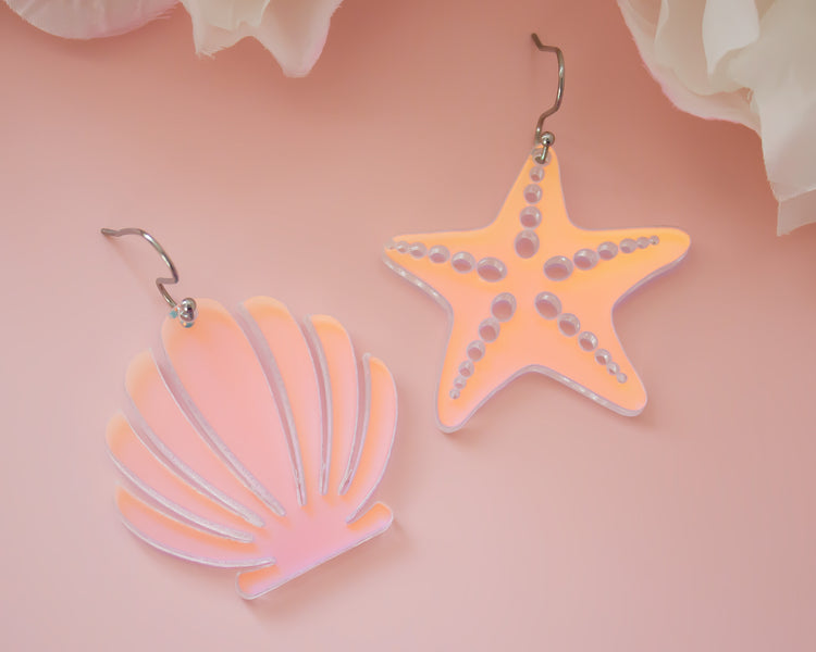 Sea Shell & Starfish Mismatched Earrings