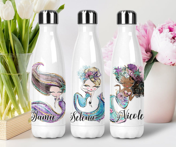 Mermaid Water Bottle Personalized
