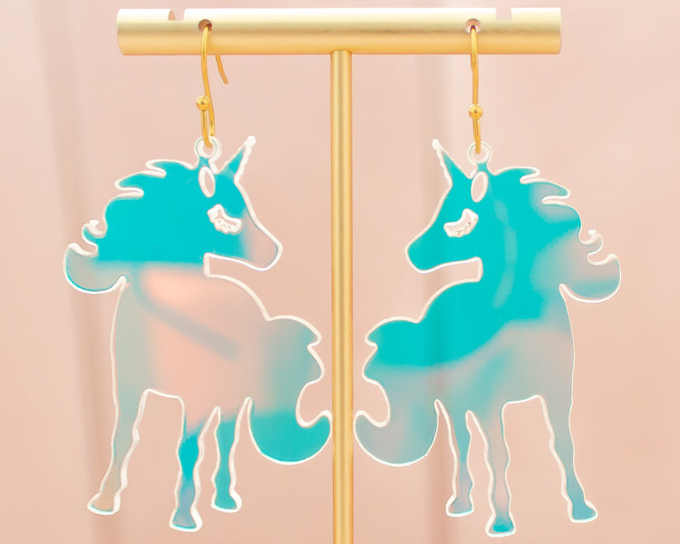 Unicorn Holographic Acrylic Earrings