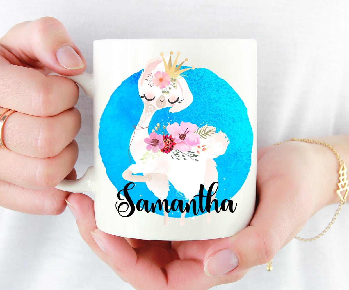 Personalized Name Llama Mug