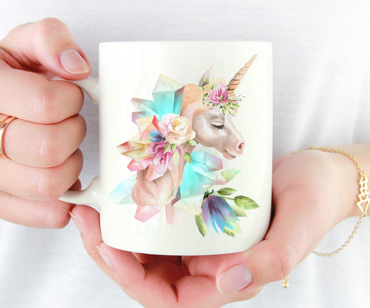 Crystals & Unicorn Coffee Mug
