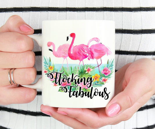 Flocking Fabulous Funny Flamingo Mug