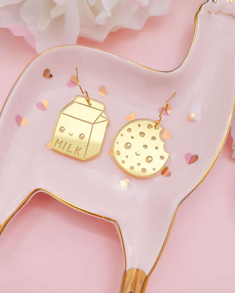Milk & Cookies Mismatch Acrylic Earrings