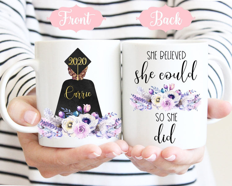 Graduation Gift For Her She Believed She Could So She Did Personalized Mug
