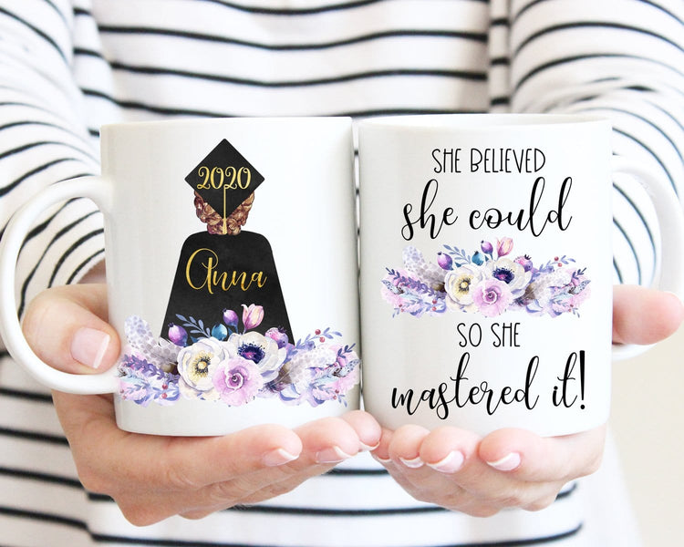 Graduation Gift For Her She Believed She Could So She Mastered It Personalized Mug