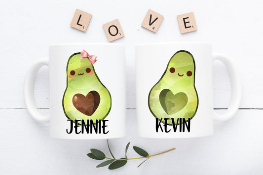 Avocado Mugs Personalized Mug Set