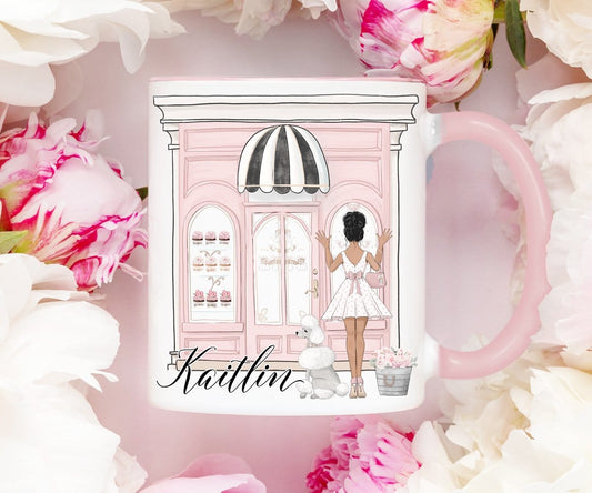 Personalized Tea Party Fashion Illustration Mug