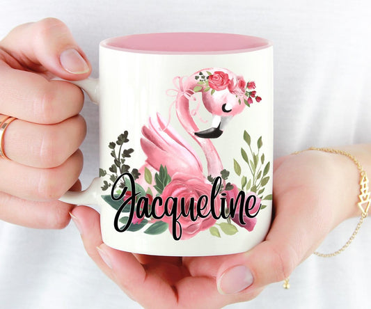 Personalized Name Flamingo Mug