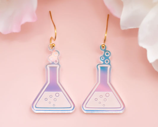 Science STEM Holographic Acrylic Earrings