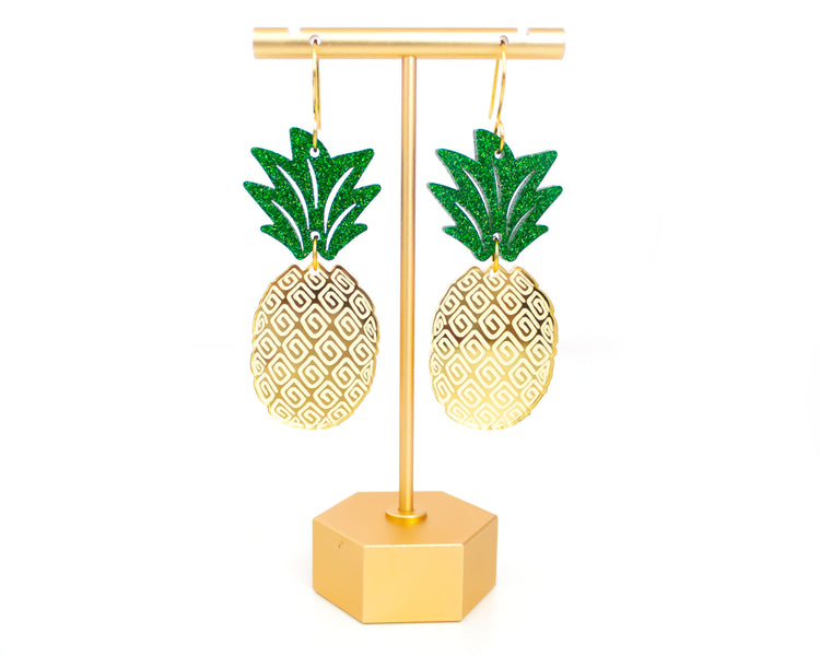 Pineapple Mirror Acrylic Earrings