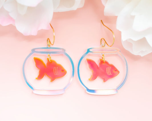 Fish Bowl Acrylic Earrings