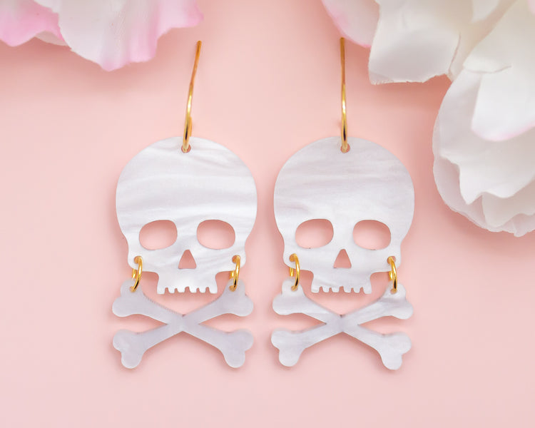 Skull & Bones Acrylic Earrings