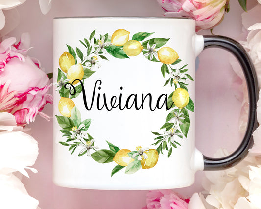 Personalized Name Lemons Coffee Mug