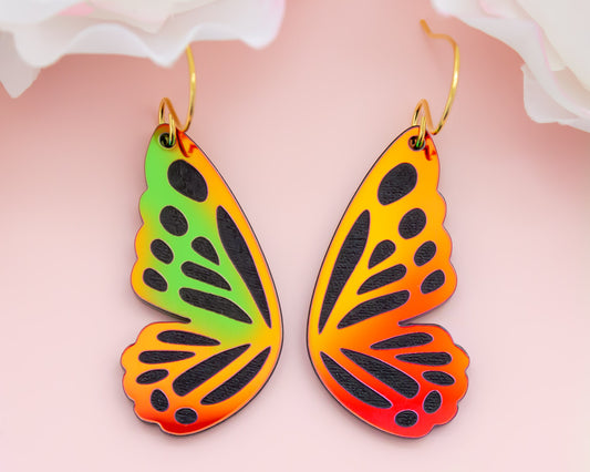 Butterfly Wings Holographic Acrylic Earrings