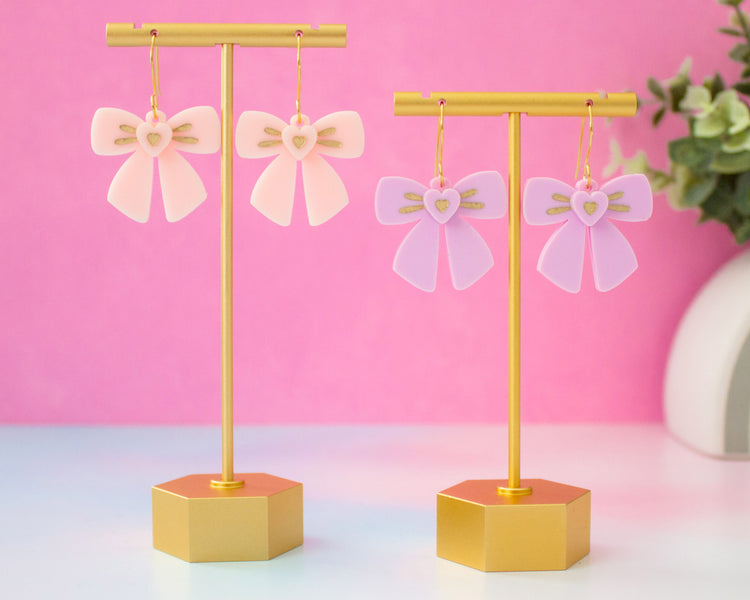 Pastel Bows Acrylic Earrings