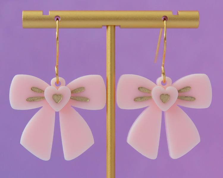 Pastel Bows Acrylic Earrings