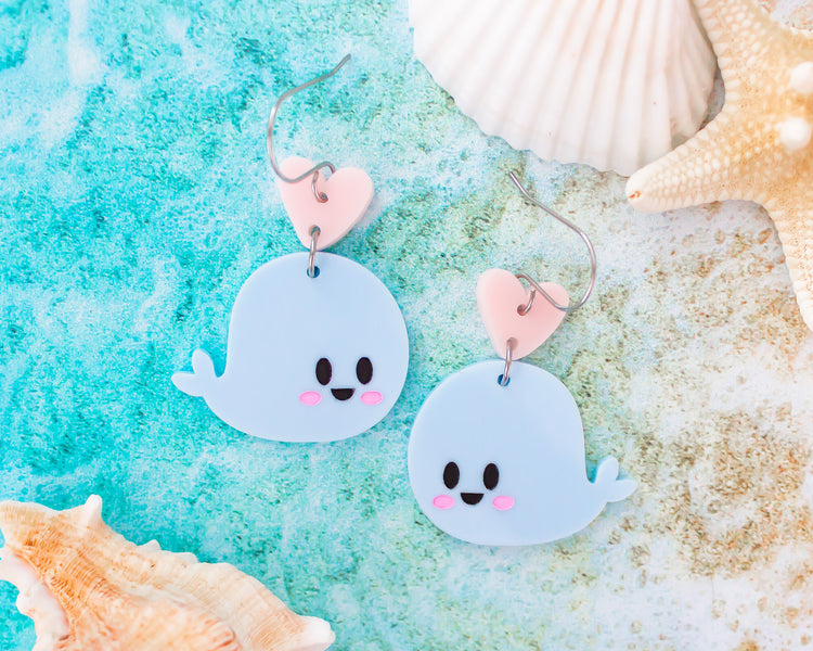 Cute Whale Acrylic Earrings
