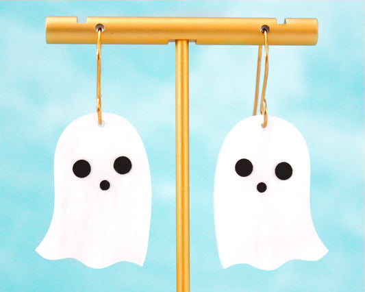 Cute Ghost Acrylic Halloween Earrings