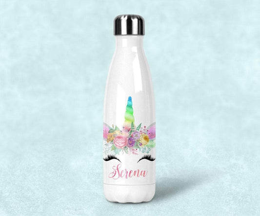 Unicorn Water Bottle Personalized Rainbow Tumbler