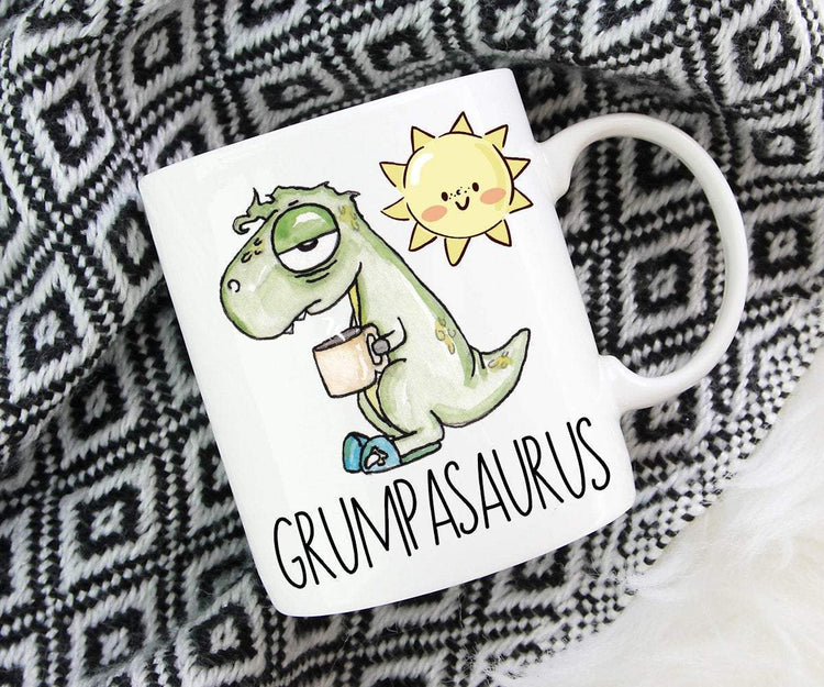 Grumpasaurus Dinosaur Funny Mug For Him