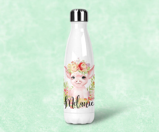 Personalized Name Pig Gifts Stainless Steel Water Bottle