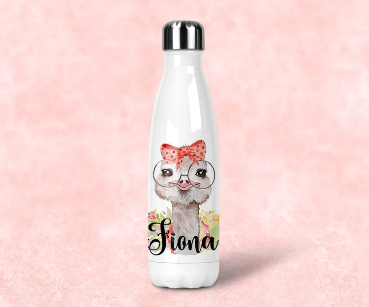 Ostrich Water Bottle With Personalized Name