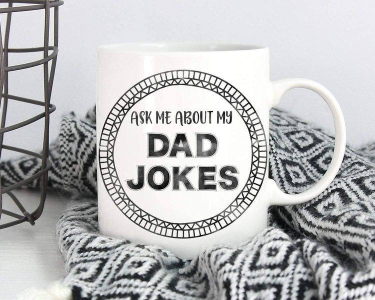 Ask Me About My Dad Jokes Father's Day Mug