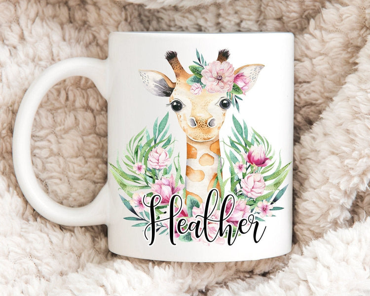 Personalized Giraffe Coffee Mug