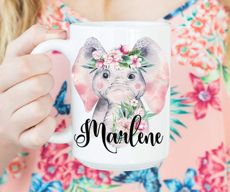 Personalized Elephant Coffee Mug