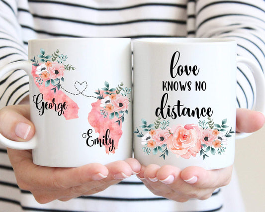 Long Distance Relationship Gift State to State Mug