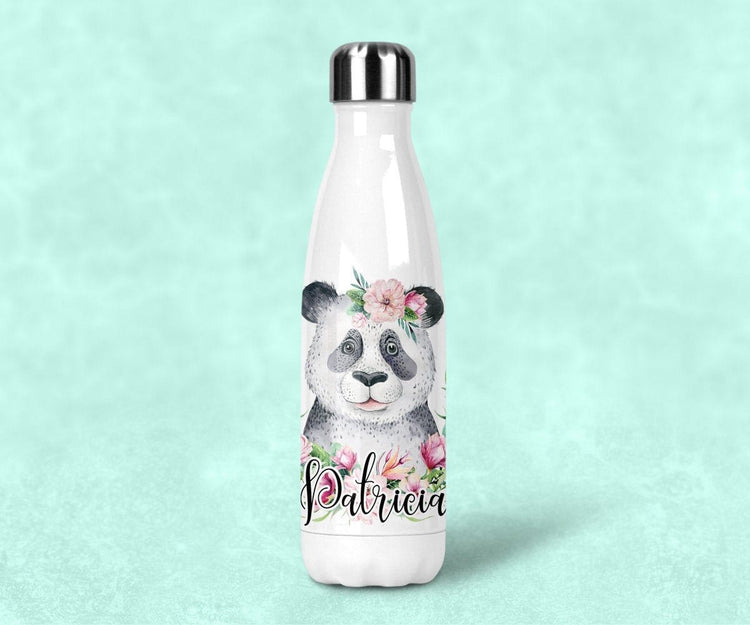 Panda Personalized Water Bottle With Lid