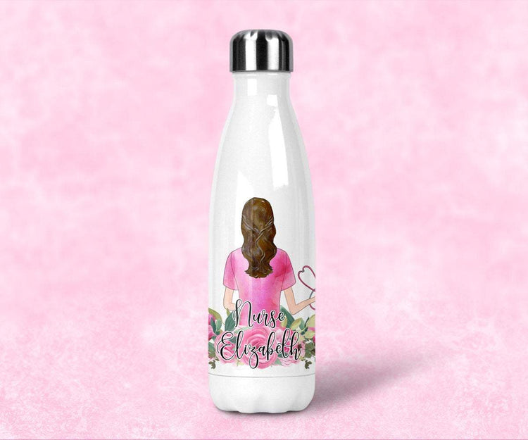 Personalized Nurse Gift Stainless Steel Water Bottle