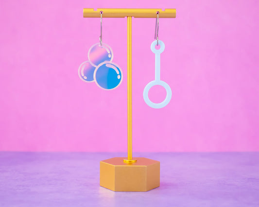 Bubble Wand Holographic Earrings