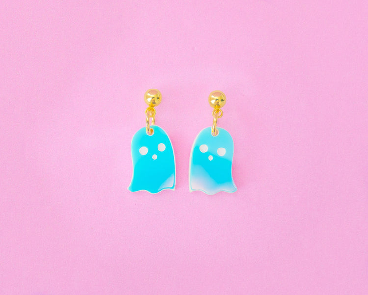 Mini Ghost Earrings Holographic