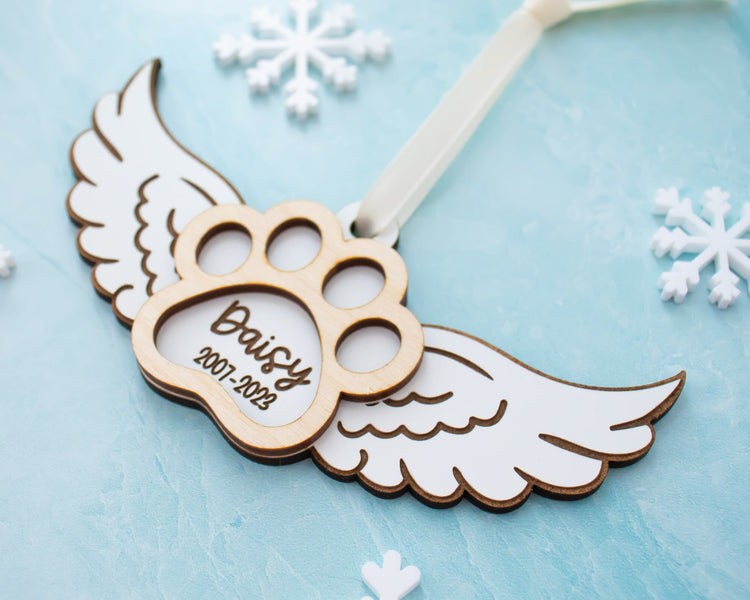 Pet Memorial Ornament With Wings