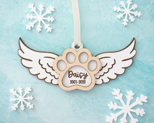 Pet Memorial Ornament With Wings